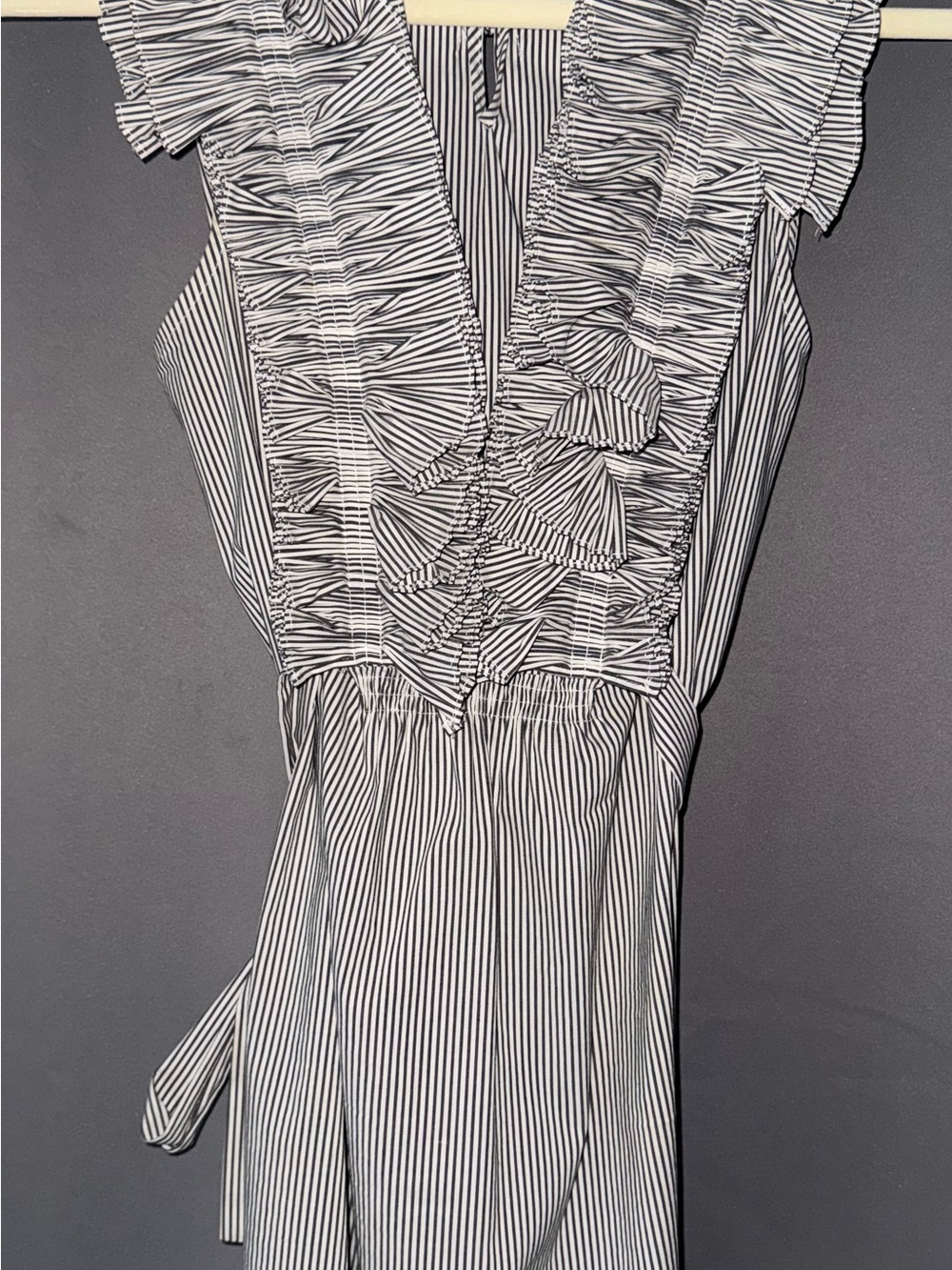 BCBGMaxAzria Black and White Striped Top
